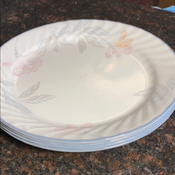4 Corelle Pink Trio 10 1/4” Dinner Plates - Picture 8 of 8